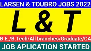 L & T vacancy 2022 | mechanical engineering jobs | Mechanical jobs | Latest Jobs 2022 | Freshers Job