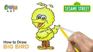 How To Draw BIG BIRD | SESAME STREET | VERY EASY~!