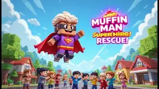 Muffin Man Superhero Rescue | 3D Pixel Nursery Rhyme for Kids