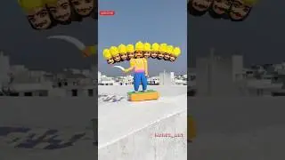 How to make Super Clay Ravan Making 🚩 Dussehra Ravan Making ideas #shorts #ravan #ravanmaking #clay