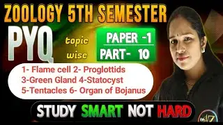 Bsc zoology 5th sem | Flame Cell | Proglottids Green Gland | Statocysts/Statacles | Organ of Bojanus