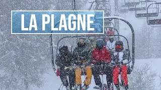 Skiing Under Christmas Snowfall in La Plagne. ❄️🎄⛷️