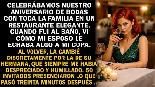 Celebrábamos nuestro aniversario. Cambié mi copa… y 30 minutos después, todos lo vieron.