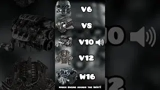 Which Engine sounds the Best  #shorts #v6 #v8 #v10 #v12 #w16 #engine