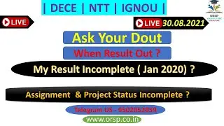 | Doubt Clear Class | 30 Aug 2021 | DECE | IGNOU | SSC | RAILWAY | CT | BED | RI | AMIN | ORSP |