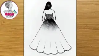 Girl Drawing for beginners/ How to draw girl drawing step by step / pencil drawing / Art