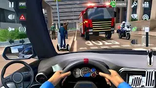 🚨 Taxi Simulator 2019 - Fire Truck Emergency Traffic Drive in Real City Cockpit View 🚖🔥