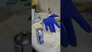 GE spray foam was still going, so I clipped a glove to the end. #expansionfoam
