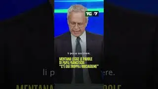 #Mentana legge le parole di Papa #Francesco: 