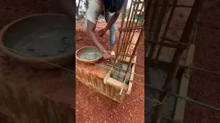 Concrete Pouring | Starter concrete pouring | Column Concrete base | #shorts #concrete #column