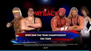 WWE 2K24 Payback Andre the Giant,Hulk Hogan VS Randy Savage,Kevin Nash (Title match)