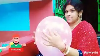 popping pink balloon best 😂#funny #popping #colourful #youtube #youtube balloon