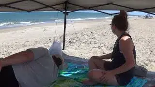 casey and tori on beach