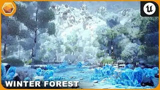 Winter Forest - Low Poly Environment | Unreal Engine | Cinematic Trailer | #polyart3d