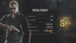RESIDENT EVIL 4 REMAKE MERCENARIES CASTILLO ALBERT WESKER 1785430 RANGO S++ COMBO 150 CON POSE FINAL