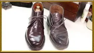 ASMR Clean & restore 'ALDEN' Cordovan chukka boots