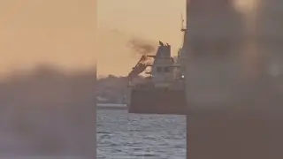 Crews battle boat fire in Portland Harbor