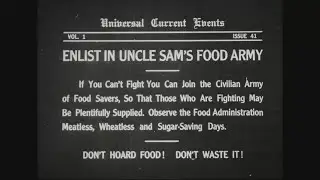 Enlist In Uncle Sam's Food Army (WW1 Propaganda)