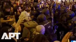 WATCH | Tear Gas and Chaos in Spain Amid Gaza Flotilla Protests | APT