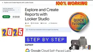 Explore and Create Reports with Looker Studio || GSP409 || Step By Step #qwiklabs #arcade