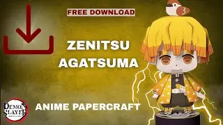 (Free Download) |  How to Make Zenitsu Paper Action Figure | Demon Slayer Anime Paper Model #zenitsu