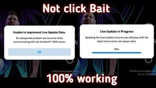 How to fix unable to implement live update in efootball mobile