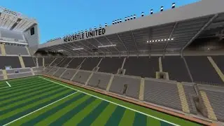 St James&rsquo; Park minecraft megabuild, Newcastle United, minecraft stadium build