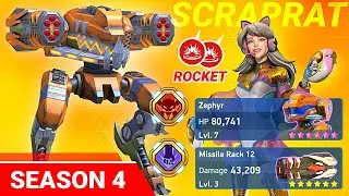 Scraprat Unlock - Zephyr with Missile Rack 12 - Mech Arena