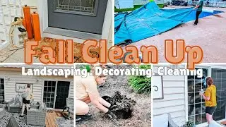 Satisfying Outside Fall Cleaning Motivation | Fall Landscaping | Fall Clean With Me 2024