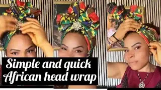 Simple and quick African head wrap/ Ankara head wrap tutorial #diy