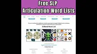 🎯 Free Speech Therapy Articulation Word List 🎯