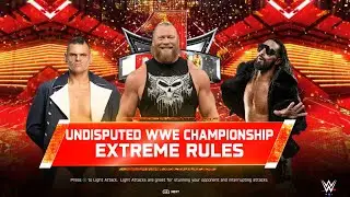 Brock Lesnar vs Seth Rollins vs Gunther – Full Match | Undisputed Championship | WWE 2K25 Gameplay |