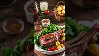 Juicy Roast Lamb 🍖 #roastlamb #shorts #ai #aifood #short #lamb #savory
