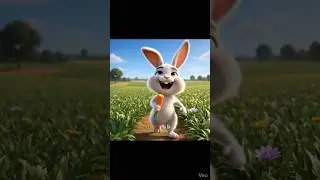 Gajar Khata Bunny | Cute Rabbit Cartoon Song | Funny Kids Video #Shorts#CuteBunny#FunnyCartoon