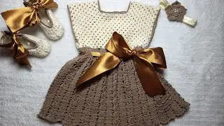 Vestido a Crochet para Beb&eacute; de 3 Meses 👶🧶 | Paso a Paso Completo | F&aacute;cil y Hermoso