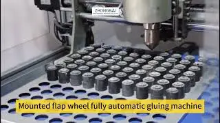 Fully automatic mounted flap wheel gluing machine 