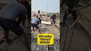 Slab Casting 1800 sq ft #construction #shorts #buildingconstruction #ytshorts