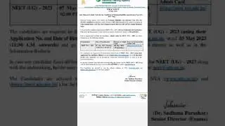 NTA Notice - Admit card released#neet #neetexam #neetexam2023 #neetpreparation #neetug