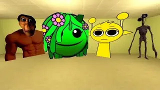 Siren Head Sprunki Yellow Strongobunga And Normalia Face Nextbot Gmod In Fun Hotel  #Happy Nextbot