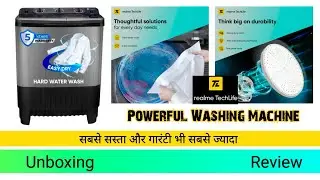realme TechLife 7.5kg 5Star Semi Automatic Top Load Washing Machine Unboxing & Review