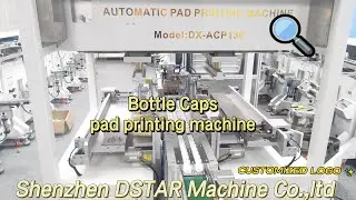 Automatic Bottle Caps 2 Color Pad Printing Machine-with Rotary Worktable