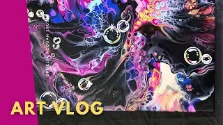 🎆 Expressive Art Vlog: 'Spirited Ascent' Acrylic Pouring Process Revealed! 🎨
