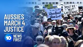 March4Justice Outside Parliament House Led By Brittany Higgins | 10 News First