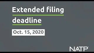 Oct. 15, 2020, tax filing extension deadline