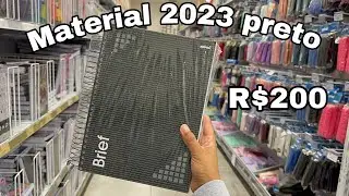 COMPRANDO MATERIAL ESCOLAR 2023 PRETO COM 200 REAIS NA KALUNGA
