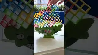 Crazy Stacking Challenge 🎲🐊 Don&rsquo;t Let It Fall! #StackingGame #FunToys