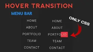 Menu Bar On Hover Using CSS