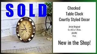 Checked Table Clock Courtly Styled Decor, Buffalo Check Clock Custom Checked Home Decor