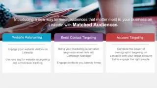 LinkedIn Ads - Introduction to matched audiences