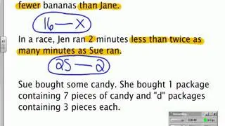 Writing Expressions with Variables  Harder Problem